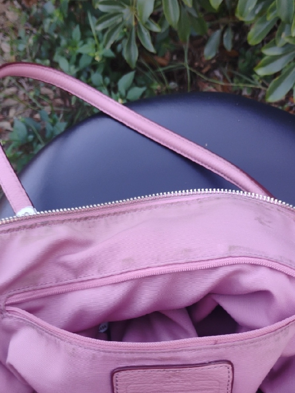 Coach Kelsey Pink Pebbled Leather Satchel Tote #F34494 - Picture 9 of 10